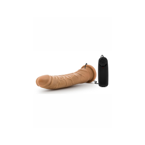Dr. Skin - 8.5 Inch Vibrating Realistic Cock With Suction Cup - Caramel