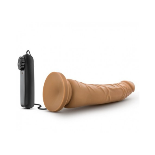 Dr. Skin - 8.5 Inch Vibrating Realistic Cock With Suction Cup - Caramel
