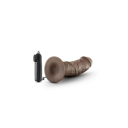 Dr. Skin Dr. Joe Vibrating Dildo with Remote Control 8in - Chocolate