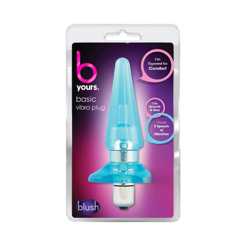 B Yours Basic Vibrating Butt Plug - Blue