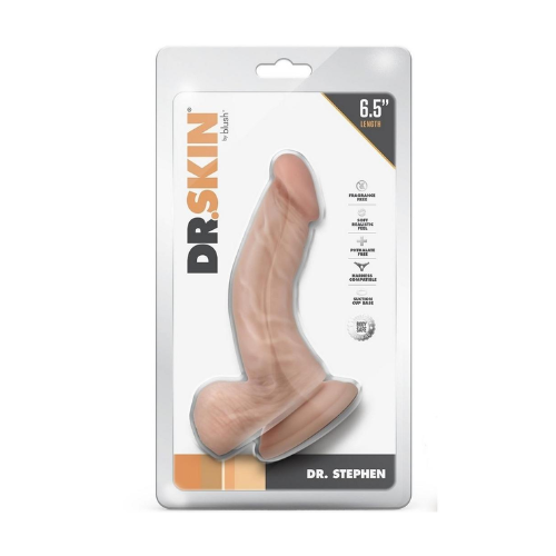 Dr. Skin Dr. Stephen Dildo with Balls and Suction Cup 6.5in