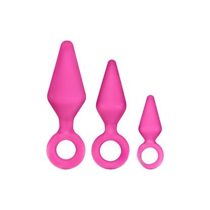 Luxe Candy Rimmer Anal Kit Silicone (3 piece kit) - Pink