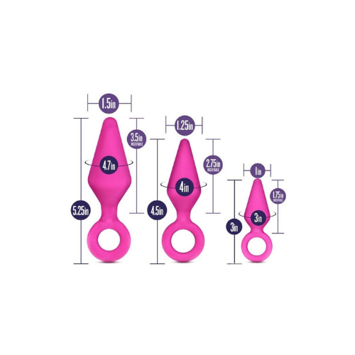 Luxe Candy Rimmer Anal Kit Silicone (3 piece kit) - Pink