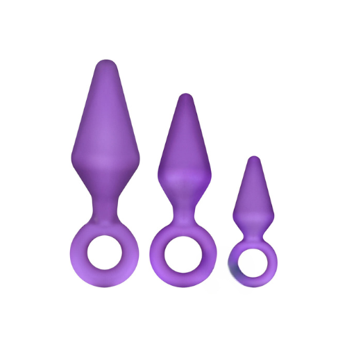 Luxe Candy Rimmer Anal Kit Silicone (3 piece kit) - Purple