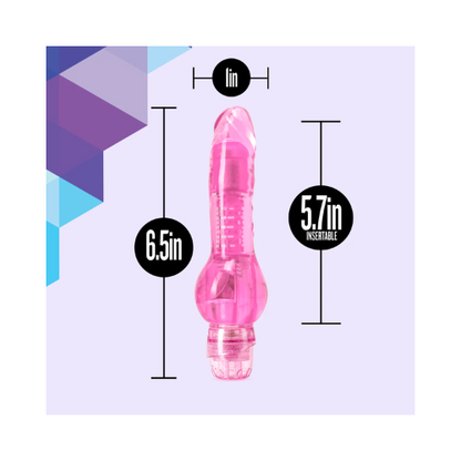 Naturally Yours Mr. Right Now Vibrating Dildo 6.5in - Pink