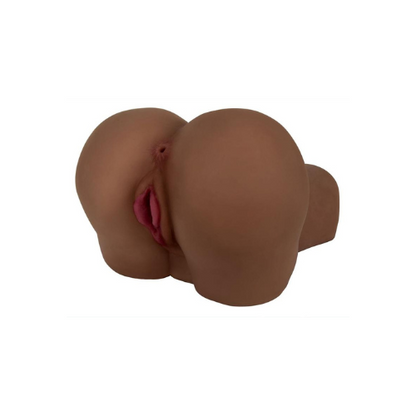Mistress Paris Vibrating BioSkin Doggie Style Stroker - Pussy and Ass - Chocolate